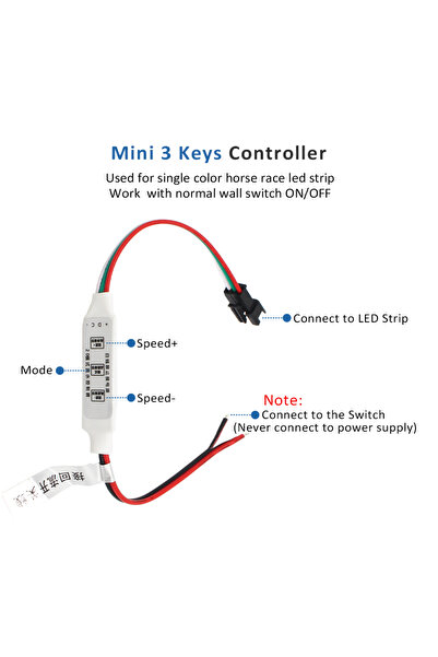 Choice 3keys Controller WS2811 Horse Race Strip Controller 1to1 1to4 Touch Pa...