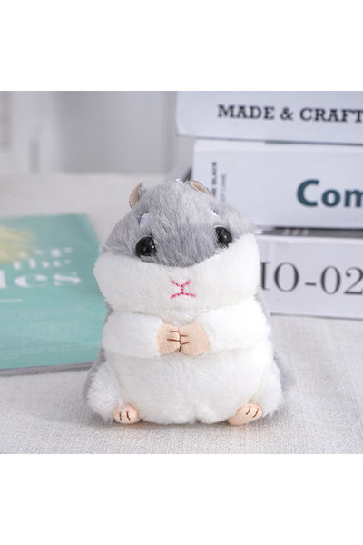 Choice DARK GRAY Fluffy Hamster Doll Plush Toys Keychain Pendant Women Girl F...