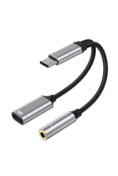 Choice GRAY NIERBO 2 in 1 USB C to 3.5mm Headphone and Charger Adapter USB C ...