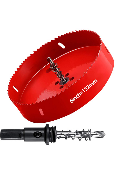 Choice 152mm with arbor 6 inch Hole Saw for Wood HSS Bi-Metal Hole Cutter 152...