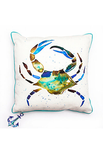 ANEMOSS Green Crab Square Decorative Pillow