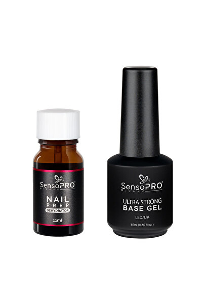 SensoPRO Milano Set Dehidrator pentru pregătirea unghiilor + Gel bază ultra-r...