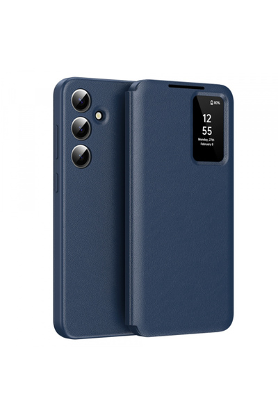 Samsung Husa pentru Galaxy S24+ S926, Techsuit, SmartView, Albastra