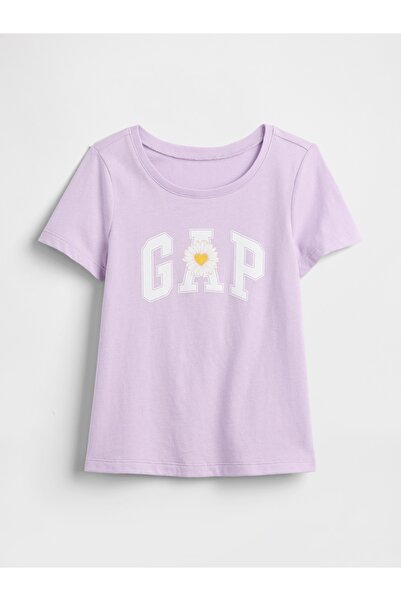 GAP Kız Bebek Lila BabyGap Logo T-Shirt
