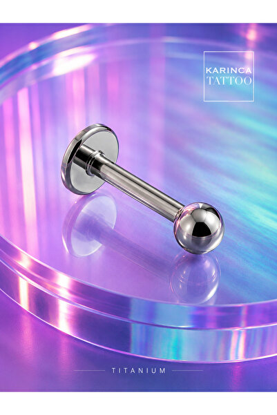 Karınca Piercing Titanyum Kıkırdak Kulak Tragus Dudak Forward Helix Flat Sept...