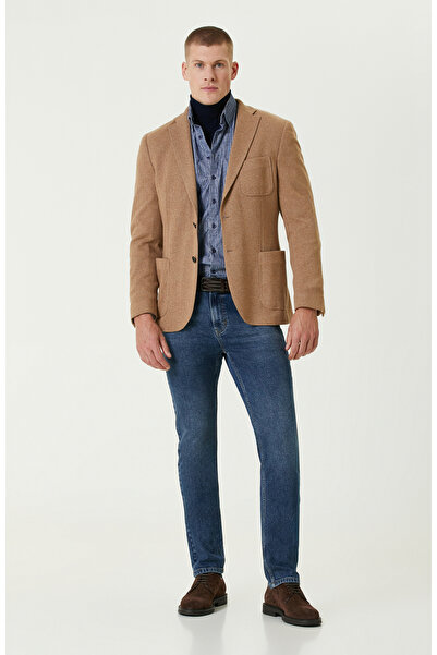 Network Lacivert Diyagonal Carrot Fıt Denim Pantolon