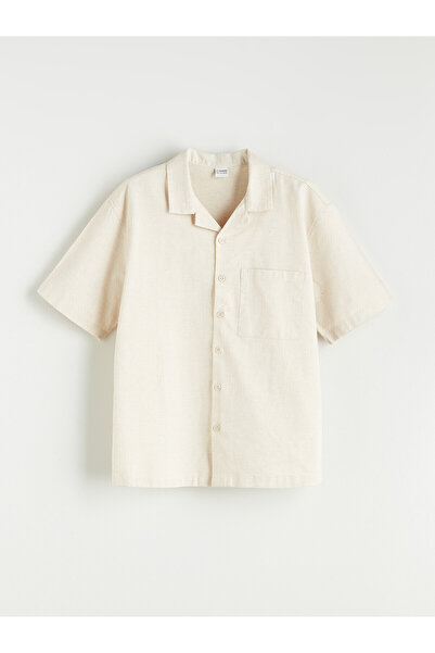 LC Waikiki Nevavm Linen Blend Boys' Shirt with a Difference