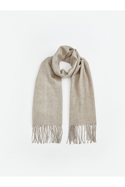 LC Waikiki Lcw Accessories Brown Knitwear Plain Women's Scarf with Nevavm Dif...