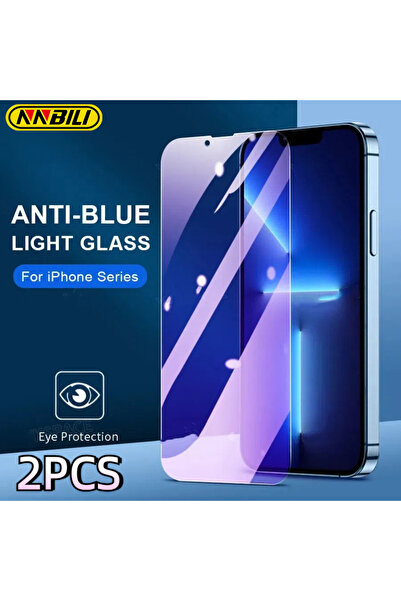 Choice3 For iPhone 13 Mini NNBILI 2Pcs Anti Blue Light Screen Protector Purpl...