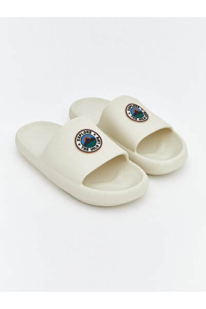 LC Waikiki Nevavm Single Band Printed Men's Slippers with Difference