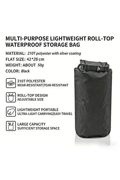 Choice3 Black Ultralight Waterproof Dry Bag Roll Top Bucket Bag Large Capacit...