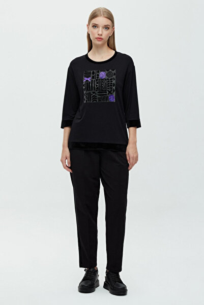 DAIDO Pants with Velvet Stripe on the Sides
