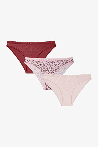 Penti Clara Pointel Çiçekli 3'lü Slip Külot