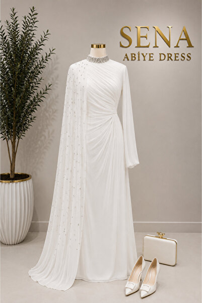 Sena Abiye Dress ZÜMRA PELERİN NİKAH ABİYESİ