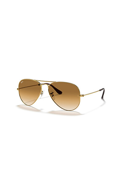 Ray-Ban نظارات شمسية معدنية كبيرة الحجم طراز RB3025 Aviator مقاس 58 ملم