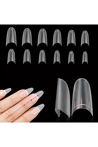 Choice 320 Piece Trumpet Medium Oval Nail Tip, 320 Pieces Soft Gel X Nail Tip...