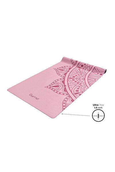 Gymo Pro Series Seyahat Yoga Matı Katlanabilir Süet Kauçuk 1.5 Mm Mandala