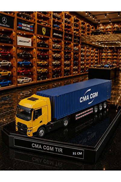 OYUNCAKSAHİLİ Mercedes Actros Scania Tır Metal Diecast 31 cm Konteyner Taşıyıcı Demir Koleksiyon Model Işık Ses Far Efektli Yedek Lastik