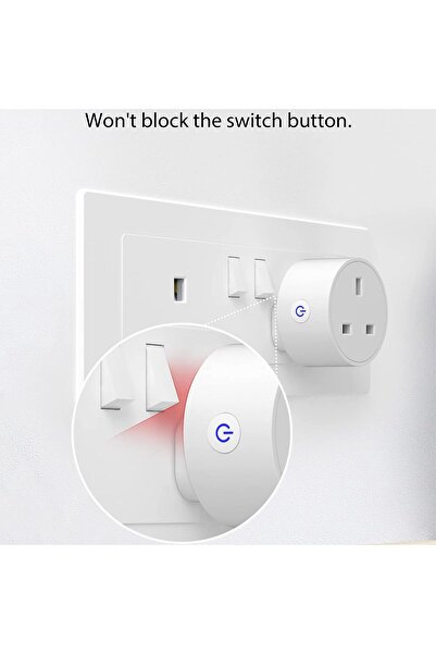 Choice Non-Block type 1pc UK Smart Plug Work With Alexa & Google Home, Tuya S...
