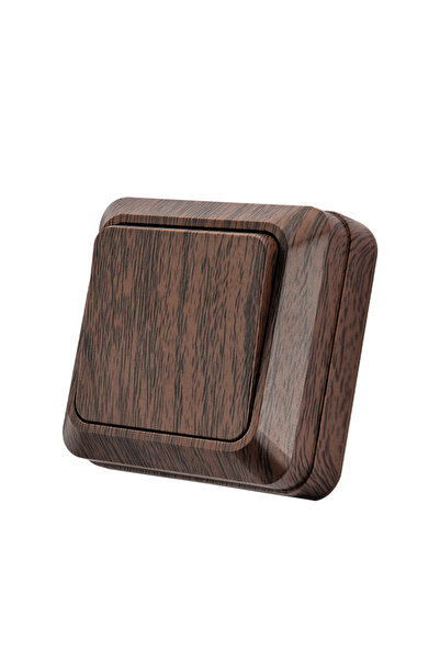 Choice5 1 Gang 1 Way Switch Wood Wall Mounted Rocker Switch On/Off Spray Plas...