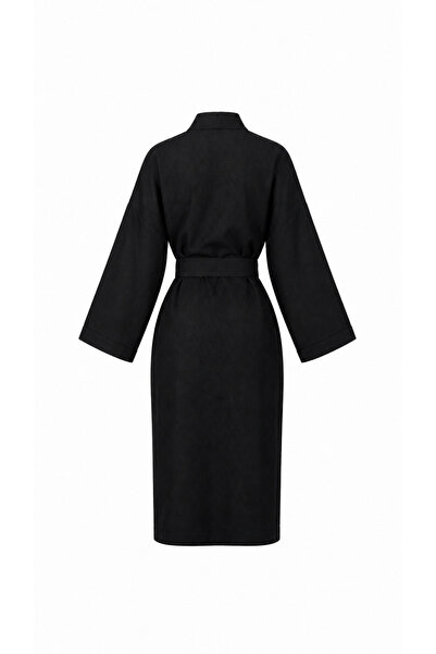 Saraswati Society Black 100% Linen Premium Kimono