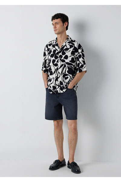 Mavi Palm Tree Printed Ecru Shirt Loose Fit / Relaxed Fit 0211941-91536