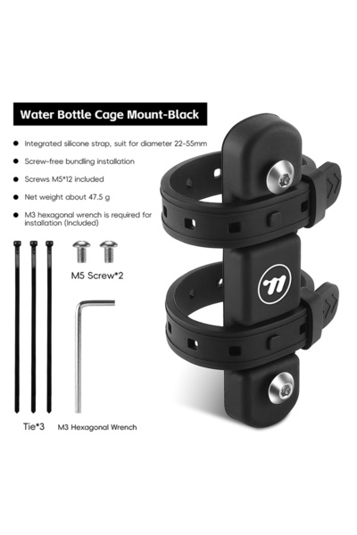 Choice Black WEST BIKING Integrated Strap Kettle Mount Bicycle Water Bottle C...