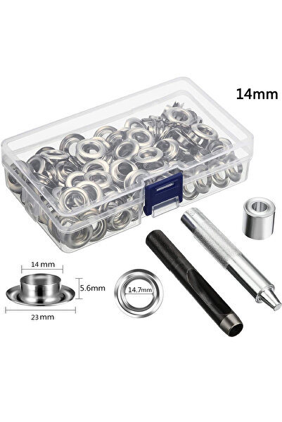 Choice3 100 sets 14mm Grommet Tool Kit 100 Sets Grommets Eyelets 6mm 10mm 12m...