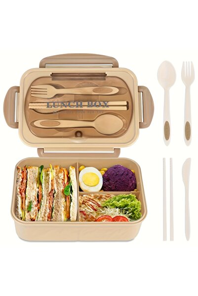 Choice3 1250ml 2 3 khaki 1pc Insulated Lunch Box, Bento Box for Students, Por...