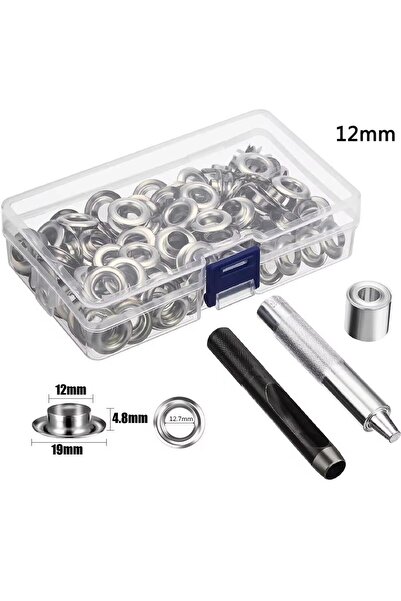 choice2 12mm 100 Sets Grommet Kit, Size 6/10/12/14mm, With 3 Eyelet Stamping ...