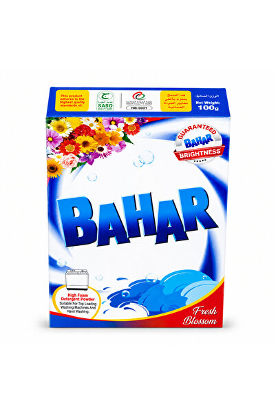 Bahar علبة مسحوق غسيل، مزيل قوي للبقع، رائحة منعشة، لجميع أنواع الغسيل، (عبوة من 10 قطع × 100 غرام)