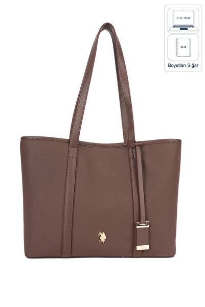 U.S. Polo Assn. حقيبة كتف نسائية بنية اللون Us26650