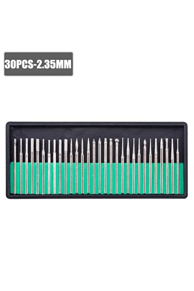 Choice1 2.35 mm 30pcs Diamond Burs Set With Box Electric For Woodworking Engr...