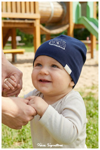 PIECE SIGNATURE 100% Cotton 0-18 Years Double Layer Combed Cotton Beanie