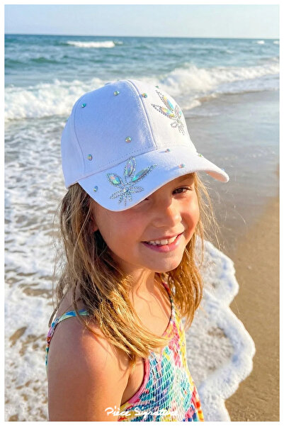 PIECE SIGNATURE 100% Cotton % Cotton Hat with Stones for Young Girls (9-15 Ye...