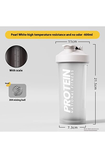 Choice 400-600ml white 600ml Gianxi Shaking Cup Fitness Sports Water Cup Prot...