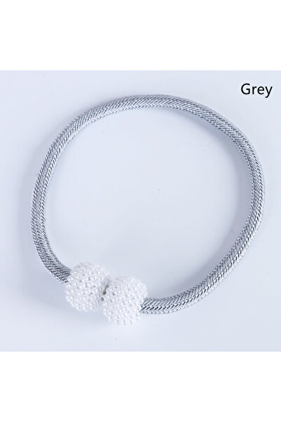 Choice 4PCS grey 2/4PCS Pearl Magnetic Curtain Clip Curtain Holders Tie Back ...