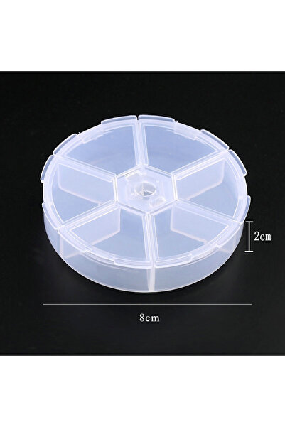 Choice 6 slots 6 Slots/8 Slots Round Compartment Plastic Storage Box for Bead...
