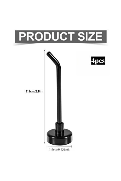 Choice3 Black-1.6-4pcs 4/6pcs Large Magnetic Hooks, 2.8 Inch Long Heavy Duty ...