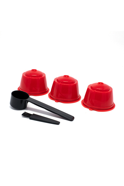 Choice4 red 3Pcs Fit For Dolce Gusto Coffee Filter Cup Reusable Coffee Capsul...