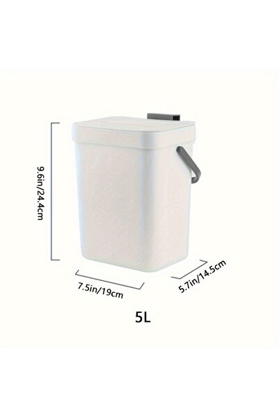 Choice white5L Space-Saving Quiet-Close Trash Can - 3/5L, Eco-Friendly Sealed...
