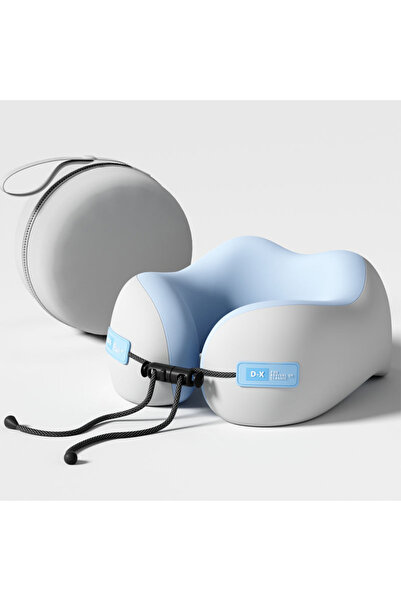 Choice 45x45cm Blue U Shaped Memory Foam Neck Pillows Soft Travel Pillow Mass...