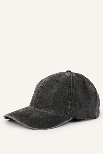 DeFacto Men's Cotton Cap Black Hat G0877Ax26Sm