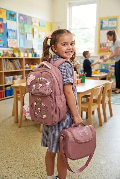 CANLOOR Waddell 2-Piece Kindergarten Set Twill Kindergarten Bag and Lunch Box...