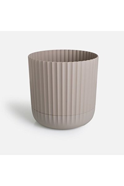 BAMI NETWORK Ghiveci flori rotund plastic bej 20x19,5cm decor fereastra