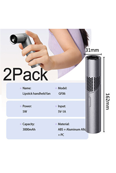 Choice3 مروحة محمولة صغيرة قابلة للطي TS82-GF06-GR-2pack للاستخدام الخارجي عا...