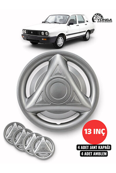 YONGA OTO AKSESUAR RENAULT 12 TOROS 3 BACAK MIZRAK 13 İnç Jant Kapağı 4'lü Se...