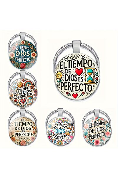 Choice 6pcs 6pcs Western Sand Timer DIOS Series Time Keychain Set God Is with...
