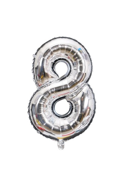 Toolsy Balon din Folie toolsy, Cifra 8, 81 cm, Pentru Aer sau Heliu, Bulk, Ar...
