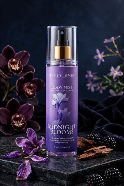 Likolash Midnight Blooms Body Mist Kadın Vücut Spreyi Çiçeksi Meyvemsi Kokulu...